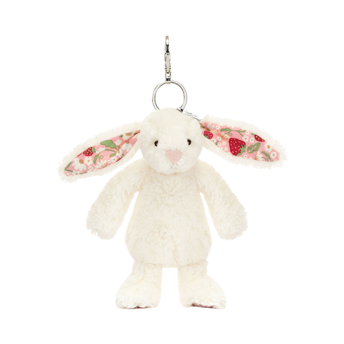 BAS4MSBC Jellycat Blossom Cream Bunny Bag Charm Berry