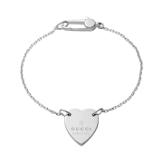 Gucci Trademark Bracelet With Heart Pendant Silver