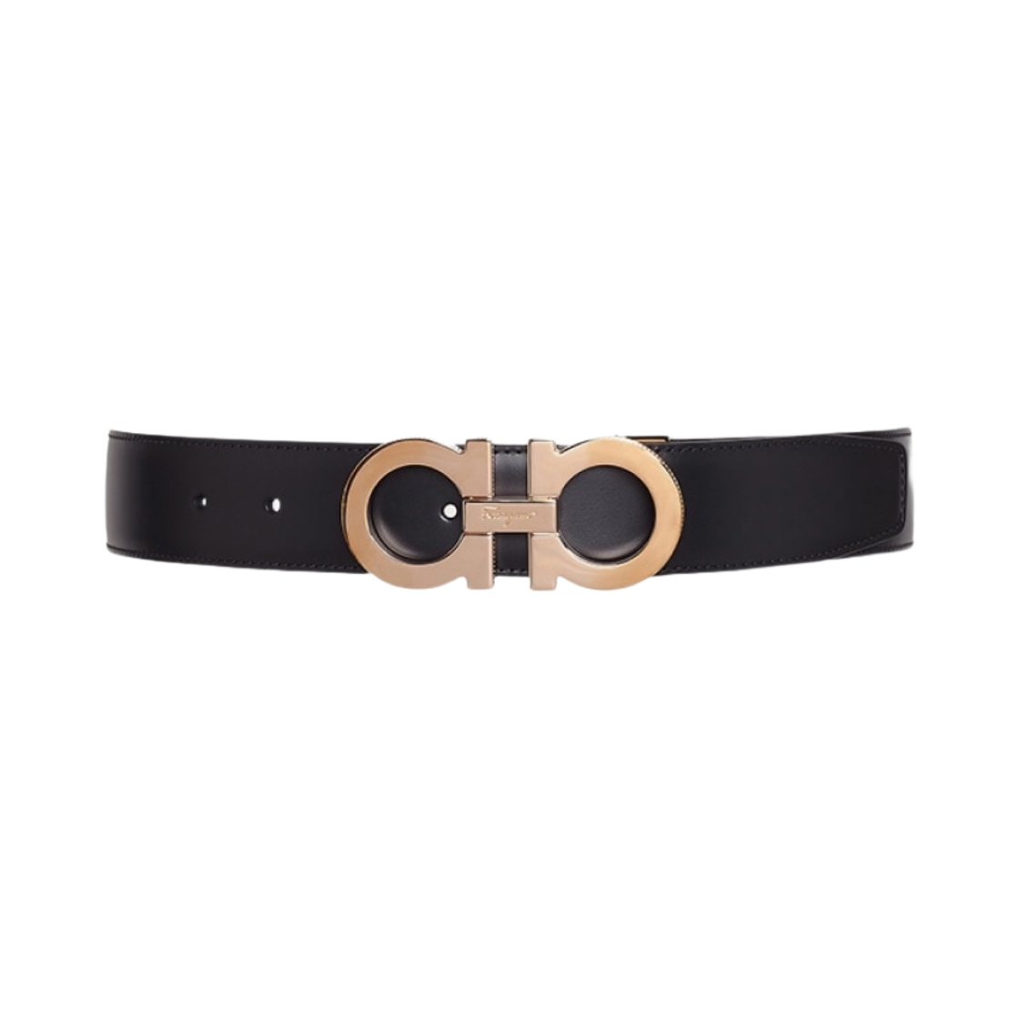 페라가모 리버시블 어드저스터블 간치니 벨트 블랙 블루 마린(Ferragamo Reversible and Adjustable Gancini Belt Black Blue Marine) - 1
