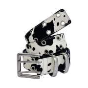 Kamien x MJD Double Hole Belt Oreo Calf Hair