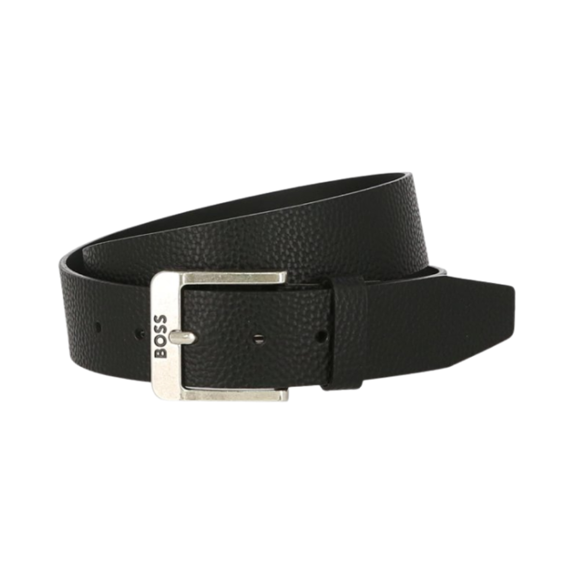 휴고 보스 로고 버클 레더 벨트 블랙(Hugo Boss Leather Belt with Logo Buckle Black) - 1