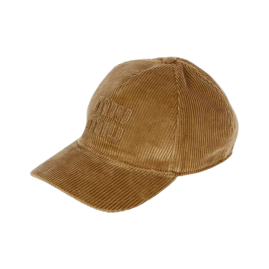 (W) Miu Miu Velvet Baseball Cap Cinnamon