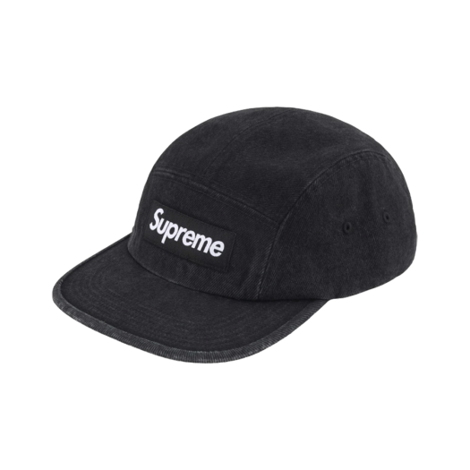 Supreme Denim Camp Cap 黒 25SS Supreme シュプリーム 2024SS Coated Denim Camp Cap コーテッド