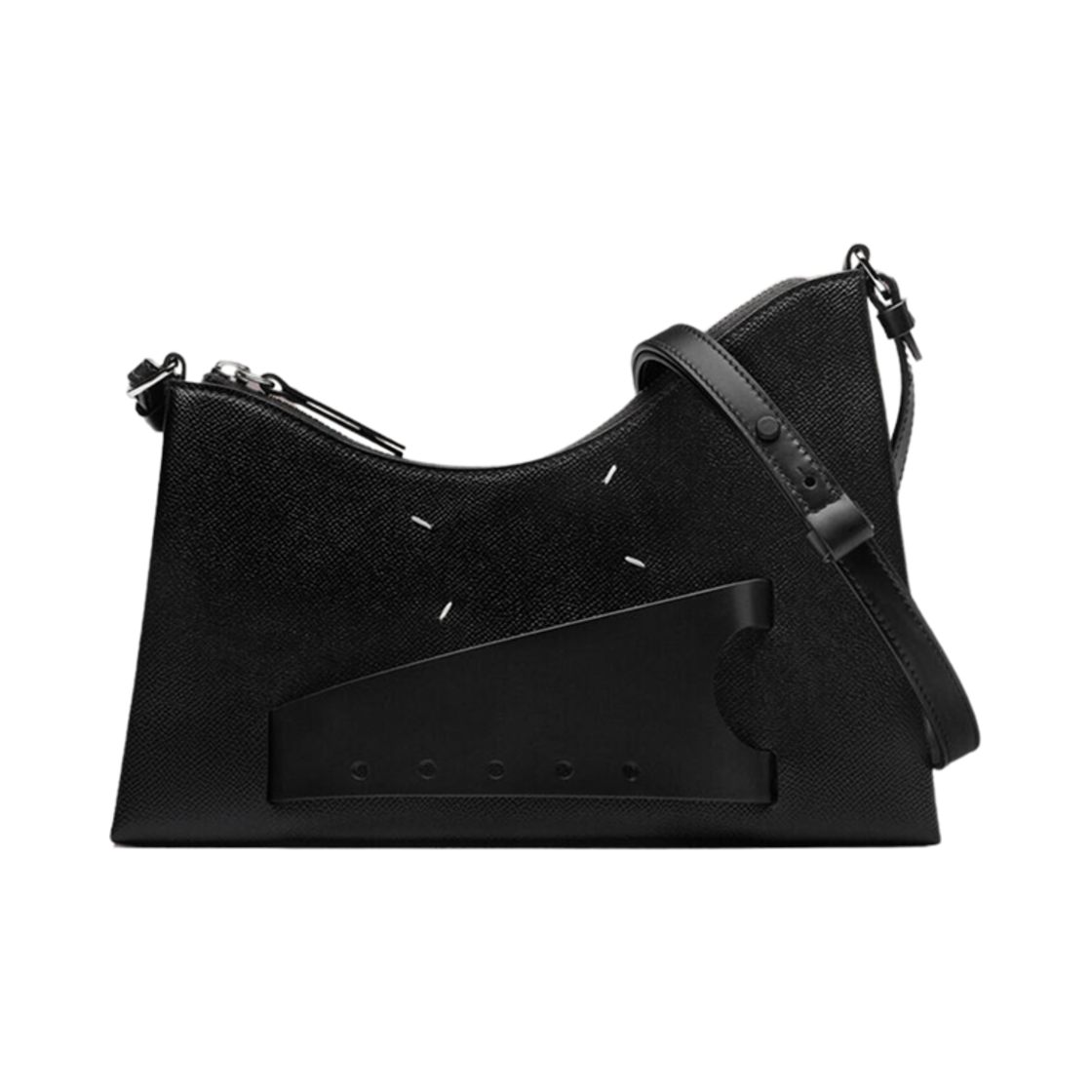 SB1WG0054P4745T8013 Maison Margiela Snatched Small Hobo Bag Black