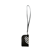 Kapital Thumbs Up Bone Hand Zip Neck Bag Black