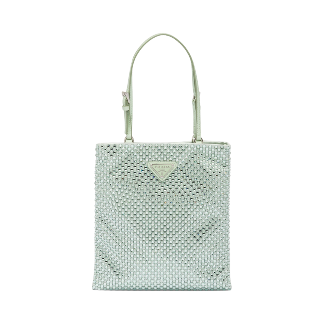 프라다 사틴 핸드백 크리스탈 아쿠아(Prada Satin Handbag Crystals Aqua) - 1