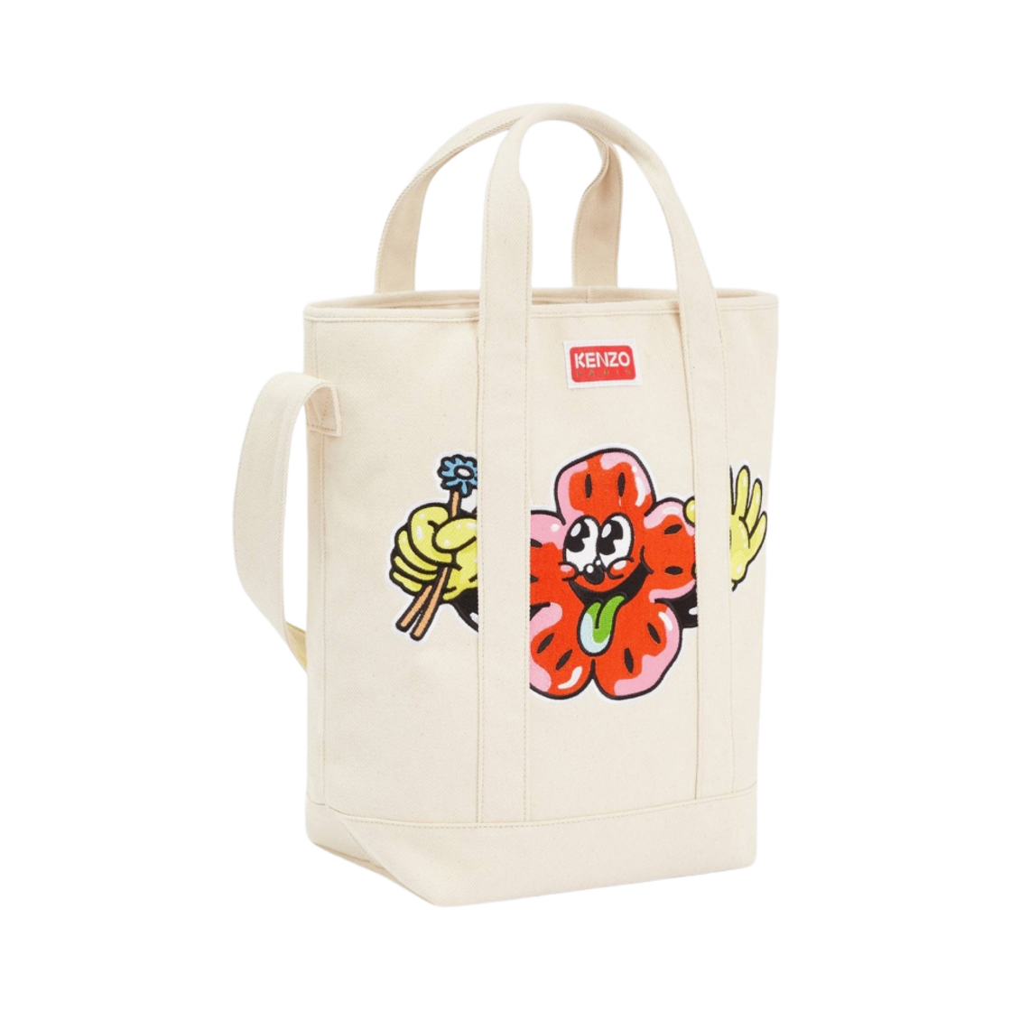 FD55SA901F34-03 Kenzo Boke Boy Tote Bag with Strap Ecru