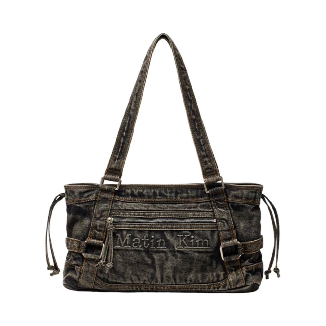 Matin Kim Matin Kim Washed Denim Square Shoulder Bag Black · ONE SIZE