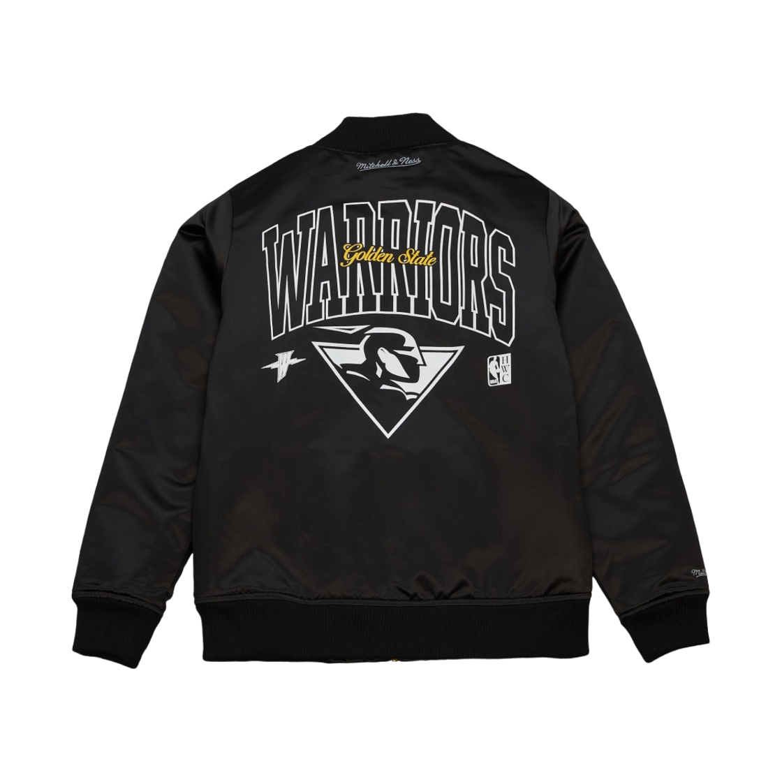 ZF2969-GSWBLCK Mitchell & Ness x Suga Glitch Bomber Golden State Warriors Black