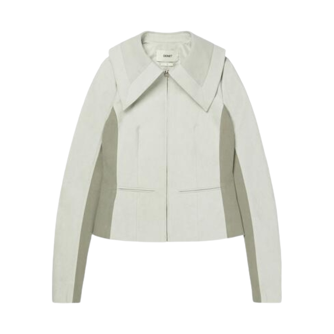 (W) 다이닛 컷팅 슬립 라인 자켓 라이트 카키((W) Deinet Cutting Slim Line Jacket in Light Khaki)
