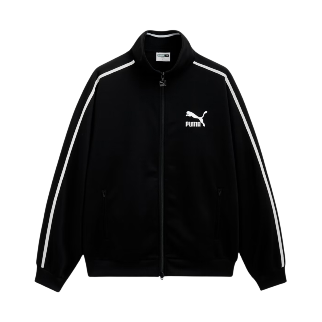 푸마 T7 테이핑 트랙 자켓 블랙 웜 화이트(Puma T7 Taping Track Jacket Black Warm White)