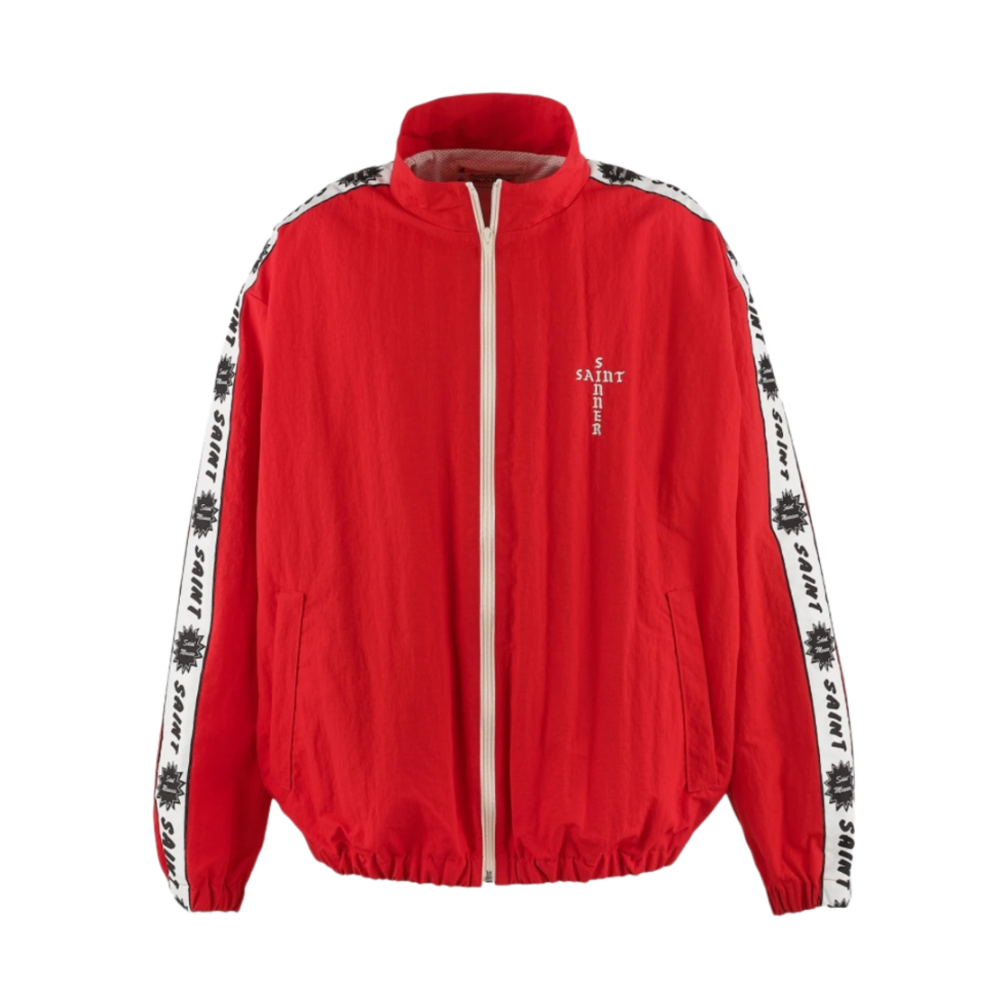 YS8-0000-065 Saint Mxxxxxx Track Jacket Side Tape Red - 24SS