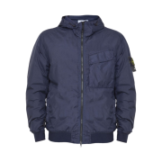 Stone Island 40723 Crinkle Reps Hooded Down Jacket Navy Blue - 22FW