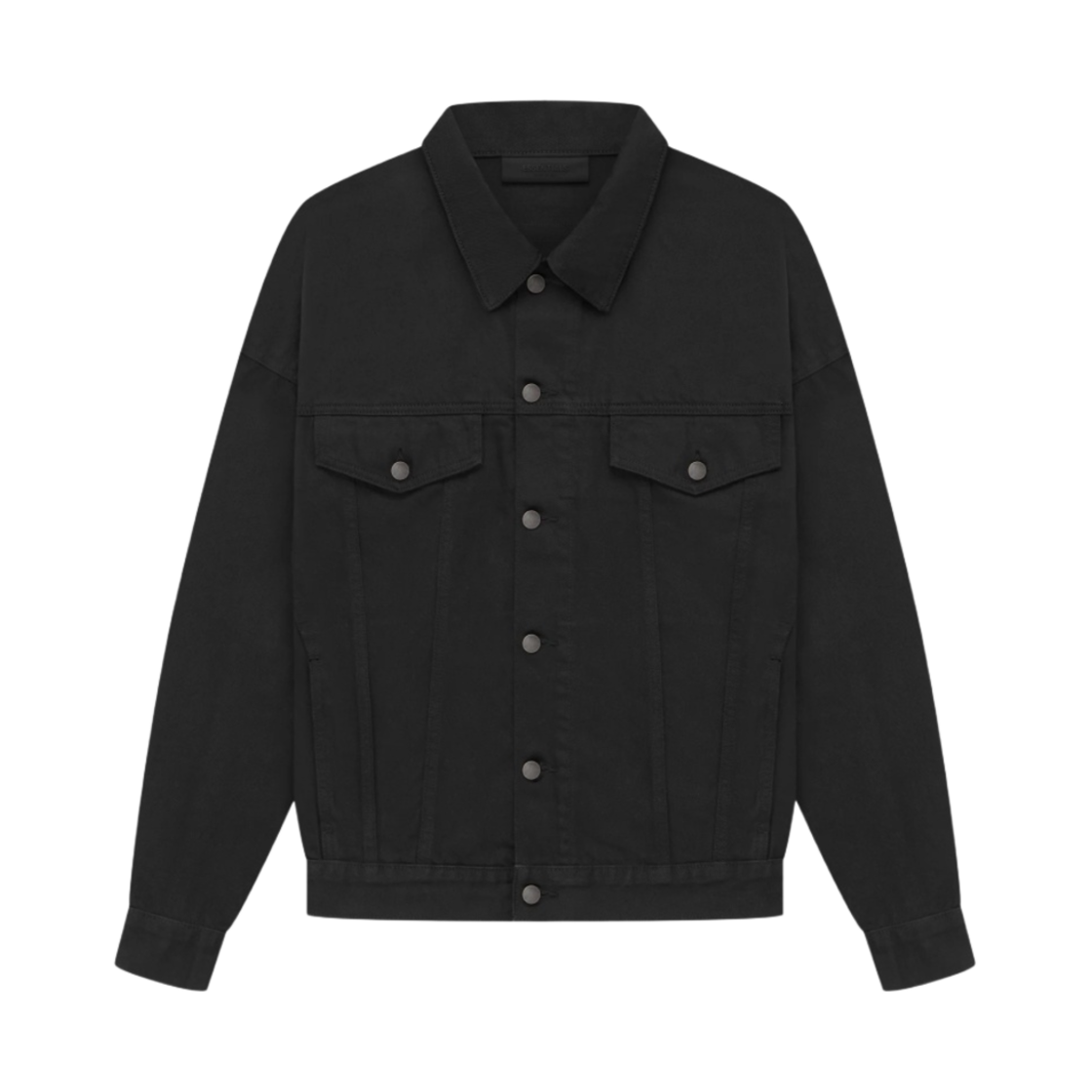 에센셜 더 블랙 컬렉션 데님 자켓 블랙 - 23SS(Essentials The Black Collection Denim Jacket Black - 23SS)