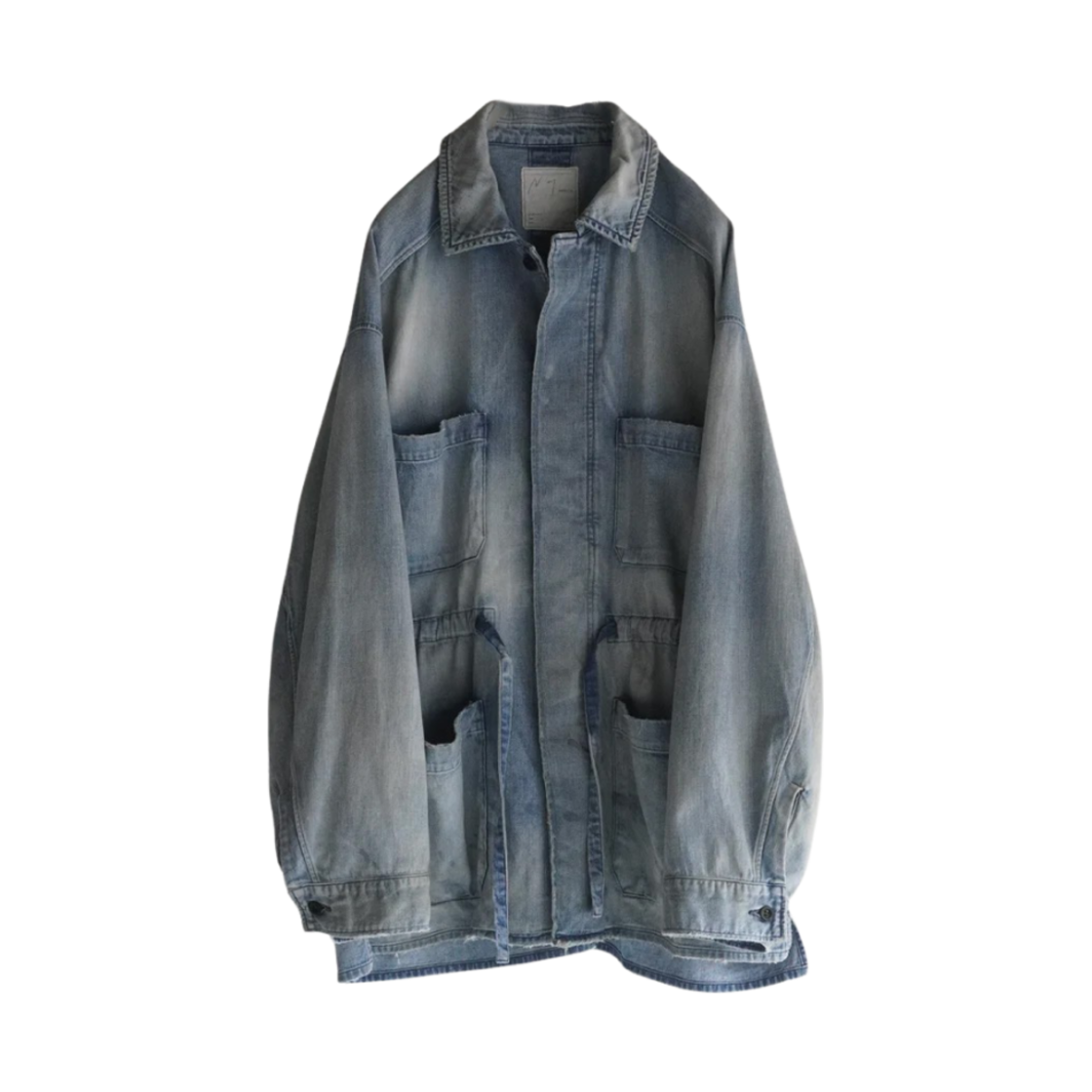 ANC-SH42-A Ancellm Aging Denim Shirt Jacket Indigo