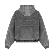 Represent R5 Hooded Denim Bomber Charcoal Grey - 24FW