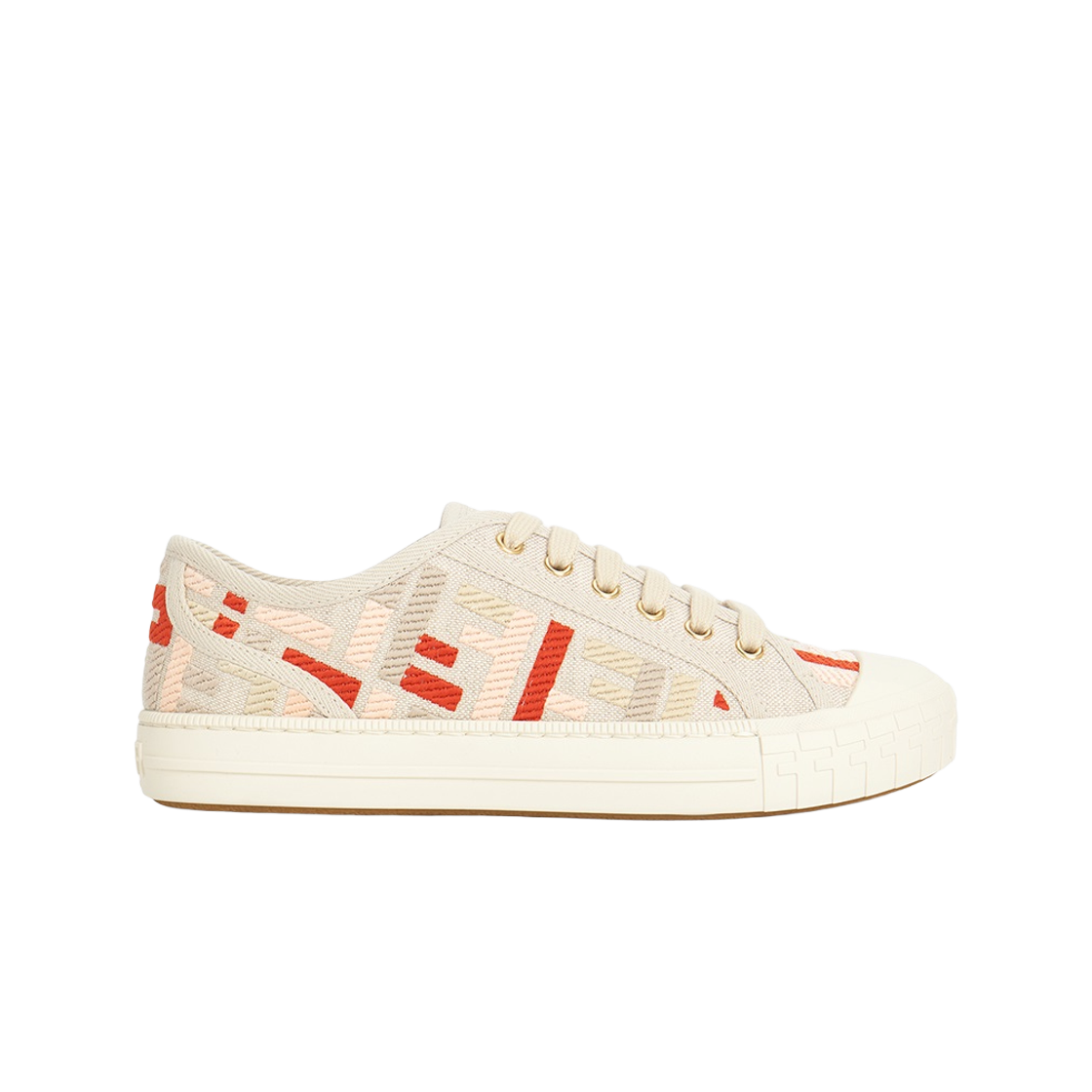 8E8325ARIVF1SZE (W) Fendi Domino Sneakers Beige