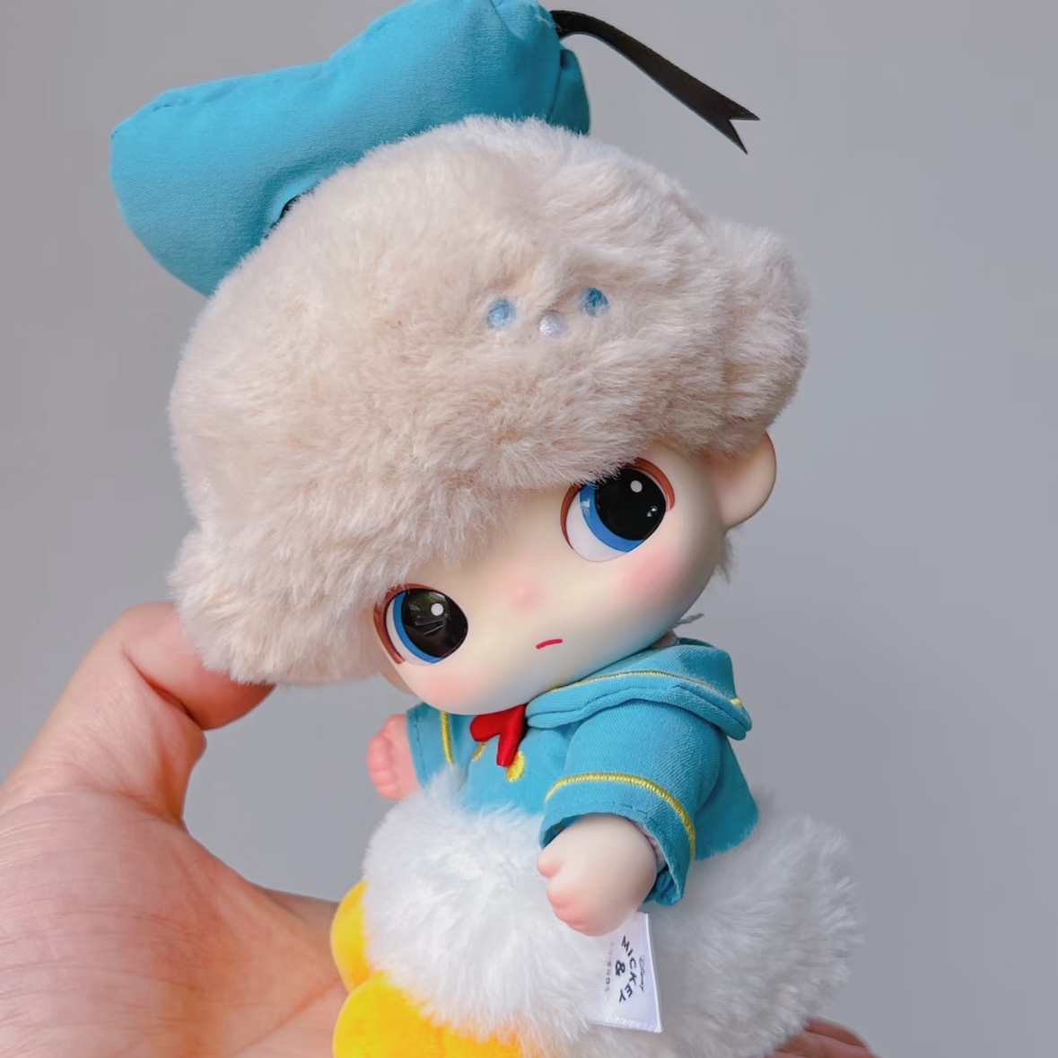 Pop Mart Pop Mart Dimoo World x Disney Series Plush Keyring Donald Duck's Singing (Opened Case) 착용 스타일