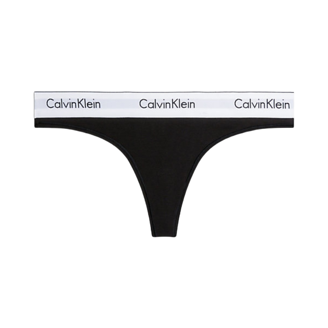 (W) 캘빈 클라인 모던 코튼 통 블랙((W) Calvin Klein Modern Cotton Thong Black)