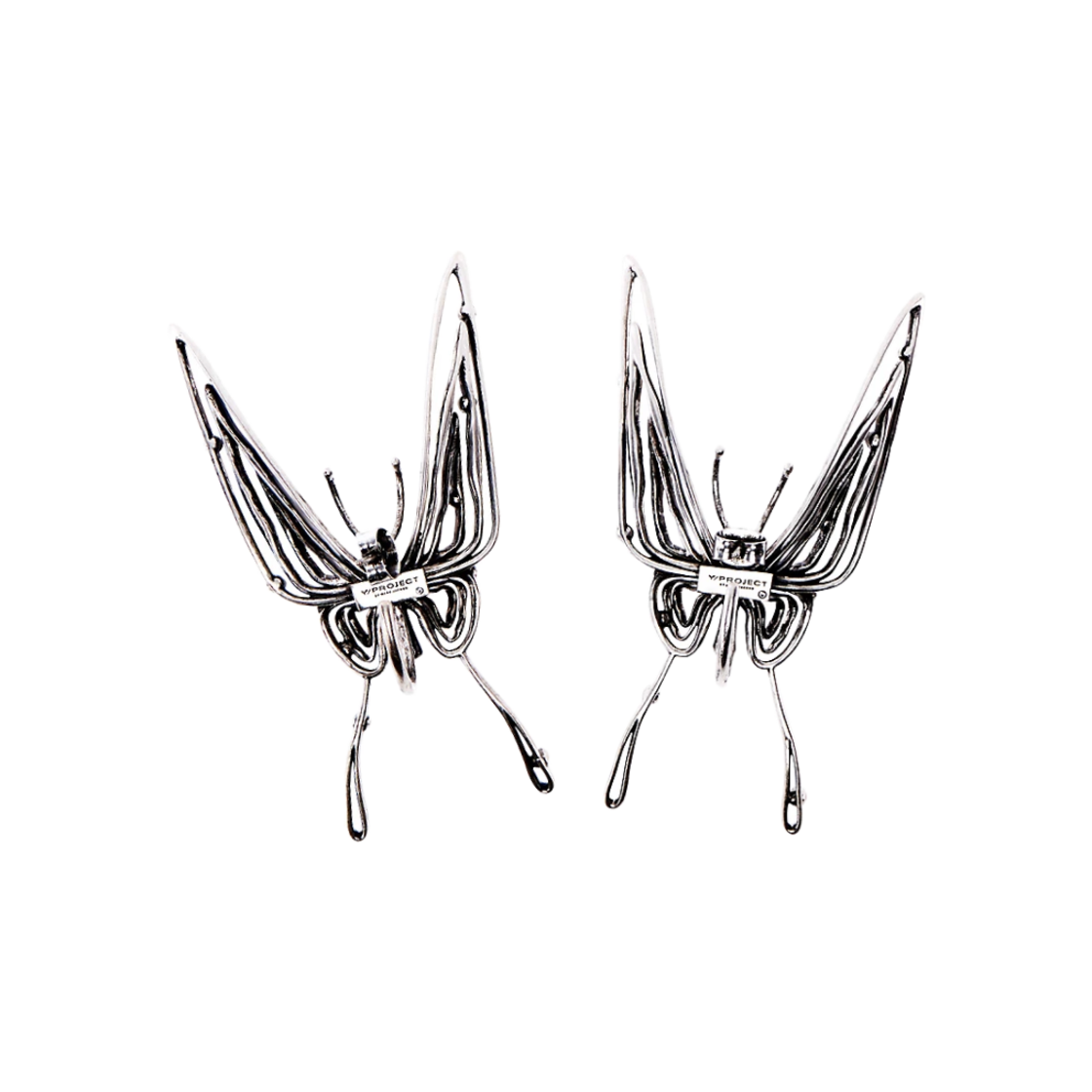 (W) 헤븐 바이 마크 제이콥스 x 와이프로젝트 버터플라이 이어링 에이지드 실버 크리스탈((W) Heaven By Marc Jacobs x Y/Project Butterfly Earrings Aged Silver Crystal) - 2