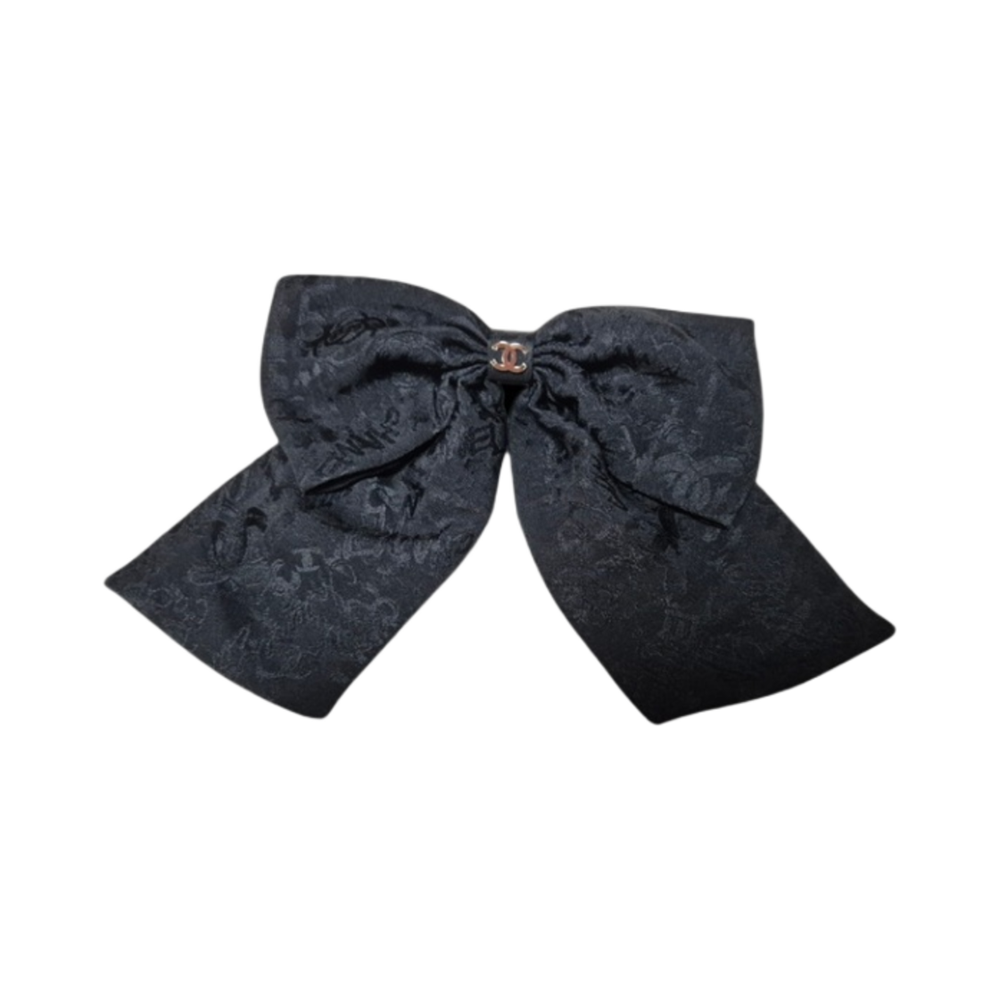(W) 샤넬 보우 바레트 블랙((W) Chanel Bow Barrette Black) - 1