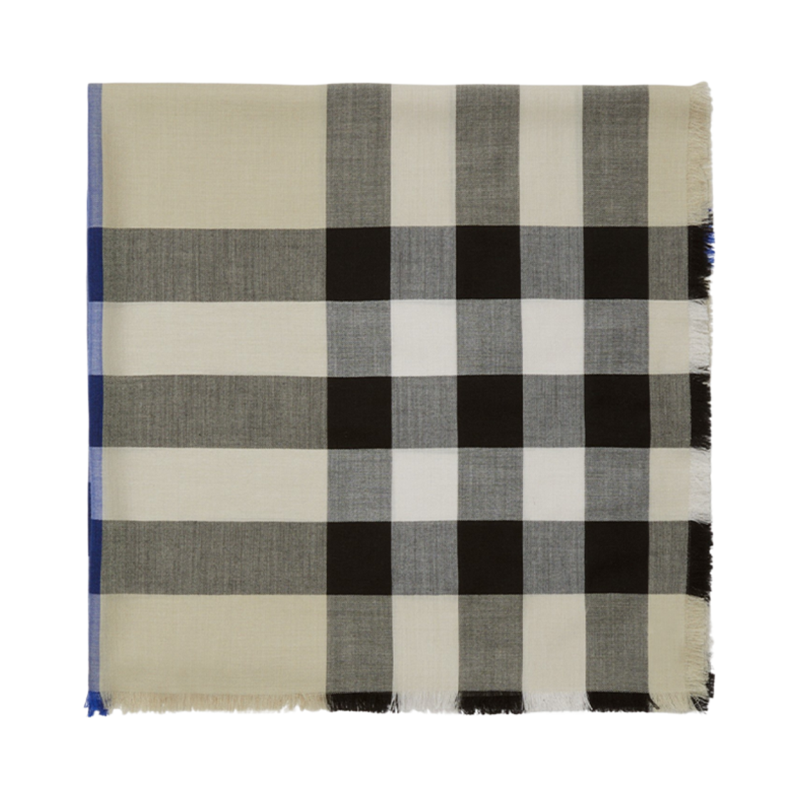 버버리 체크 캐시미어 실크 머플러 리첸(Burberry Check Cashmere Silk Muffler Lichen) - 1