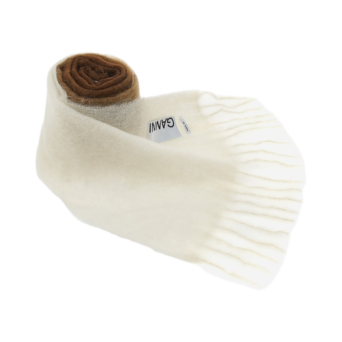 가니 투톤 모헤어 블렌드 머플러 멀티컬러(Ganni Two-Tone Mohair Blend Muffler Multicolour)