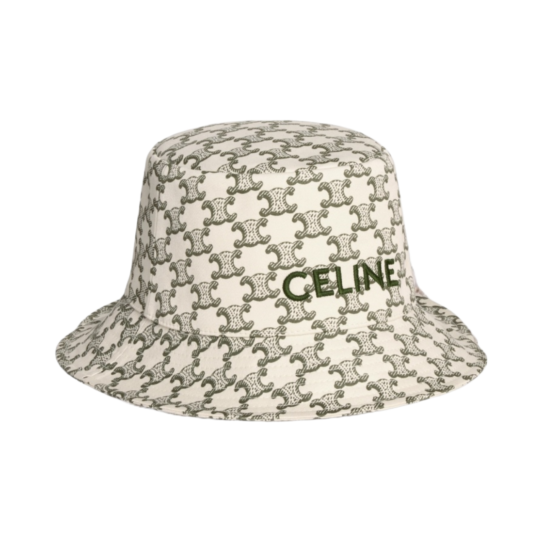 (W) 셀린느 코튼 버킷햇 크림 그린((W) Celine Bucket Hat in Cotton Cream Green) - 2