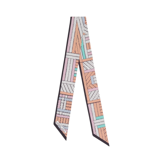 (W) Hermes Tresses H Twilly Abricot Noir Rose