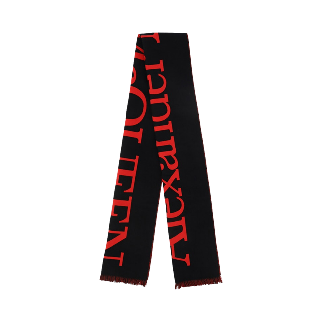 7090114105Q1074 Alexander Mcqueen Scarf Black Red