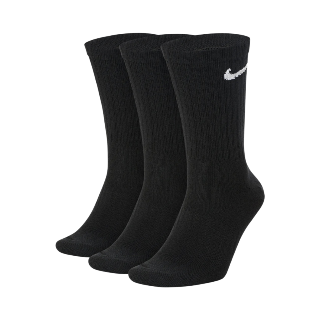SX7676-010 Nike Everyday Lightweight Training Crew Socks Black (3 Pack/Korean Ver.)