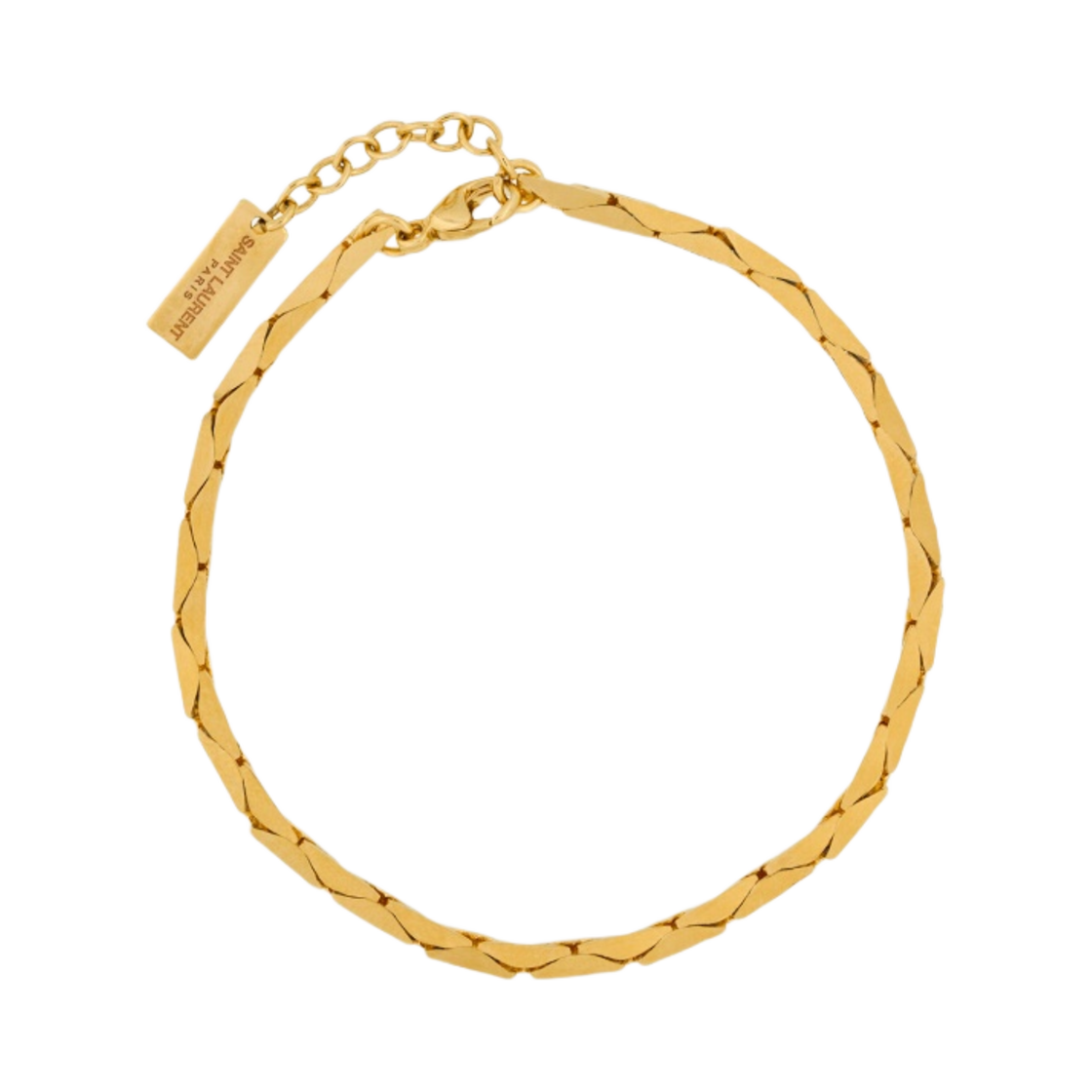 (W) 생로랑 스네이크 체인 브레이슬릿 메탈 골드((W) Saint Laurent Snake Chain Bracelet In Metal Gold) - 1