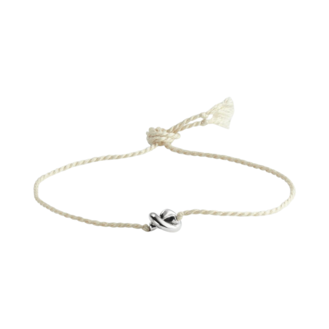 보테가 베네타 프렌드쉽 실크 브레이슬릿 실버 탈크(Bottega Veneta Friendship Silk Bracelet Silver Talc)