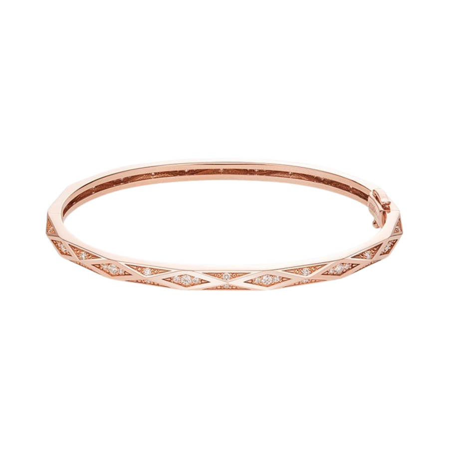 미꼬 앙상블 다이아몬드 풀 파베 뱅글 핑크 골드