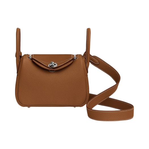 Hermes Lindy Mini Bag Clemence & Palladium Gold