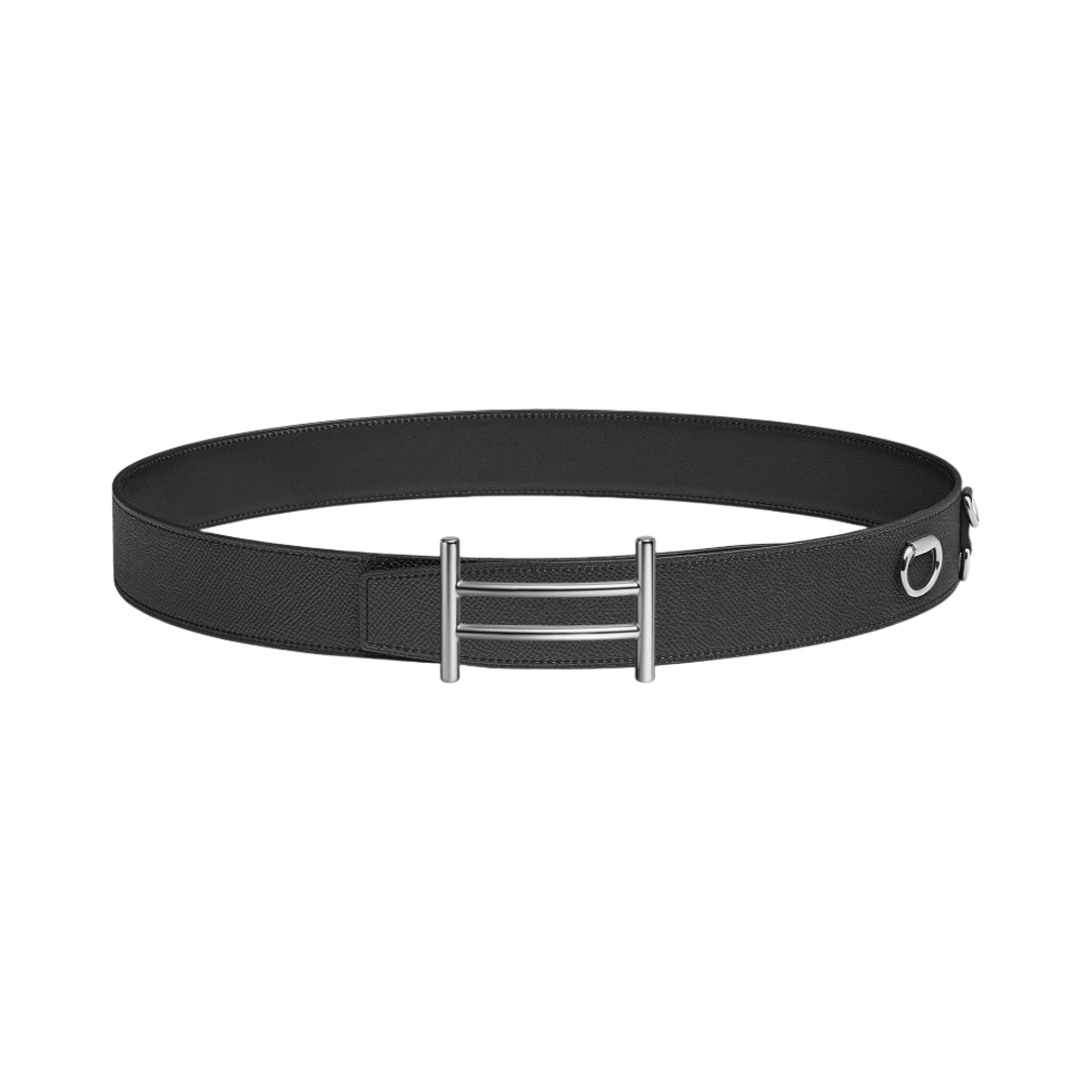 에르메스 라이더 벨트 버클 & 리버서블 가죽 스트랩 38mm & 실버 누아(Hermes Rider Belt Buckle & Reversible Leather Strap 38mm & Silver Noir) - 1