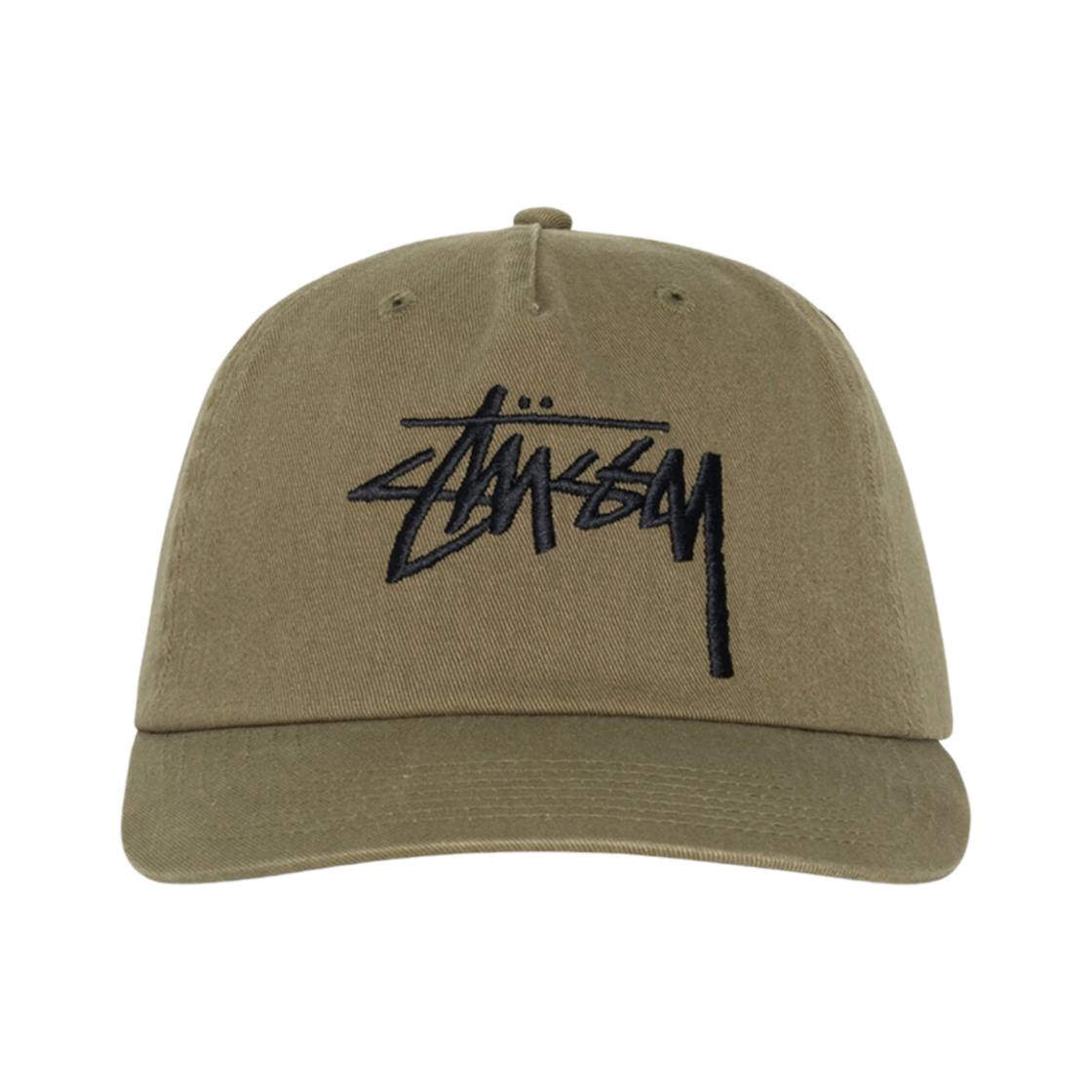 스투시 미드 뎁스 빅 스탁 스냅백 아미 그린