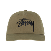 Stussy Mid-Depth Big Stock Snapback Army Green