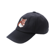 Maison Kitsune Large Fox Head Embroidered 6P Cap Navy - 21FW