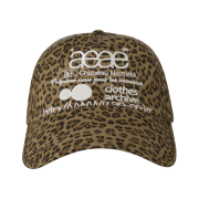 Aeae Web Logo Leopard Cap Mustard