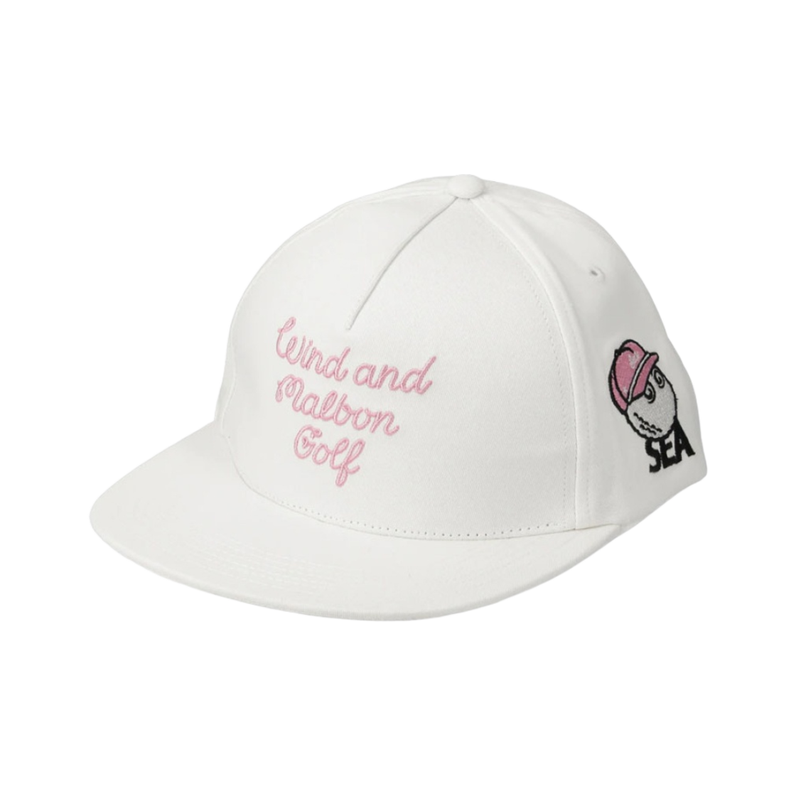 말본 골프 x 윈드 앤 씨 스냅백 햇 화이트(Malbon Golf x Wind and Sea Snapback Hat White) - 1