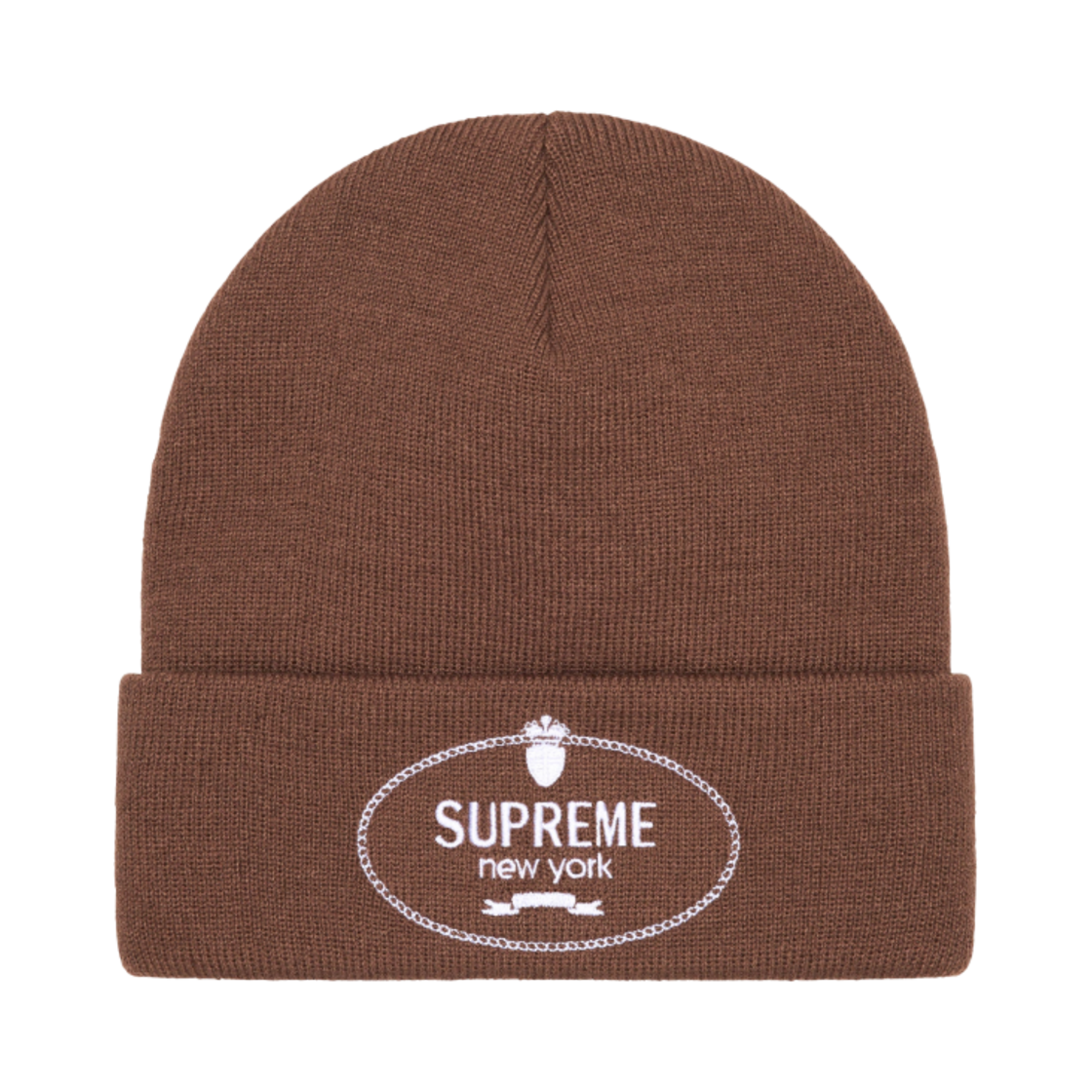- Supreme Crest Beanie Brown - 24FW