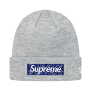 Supreme New Era Box Logo Beanie Heather Grey - 19FW