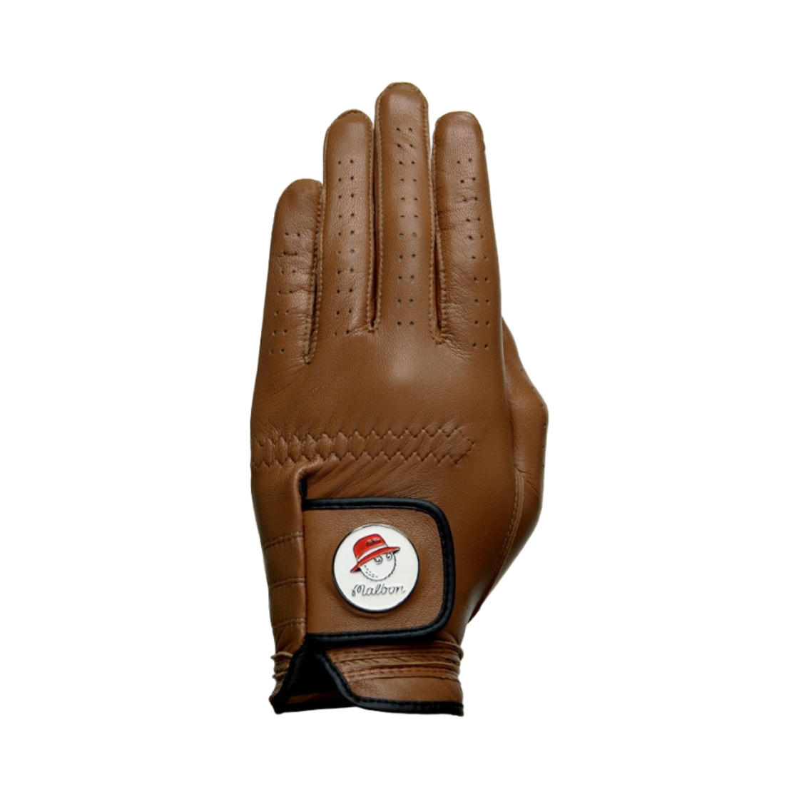 말본 골프 버킷 레더 글러브 브라운(Malbon Golf Buckets Leather Glove Brown)