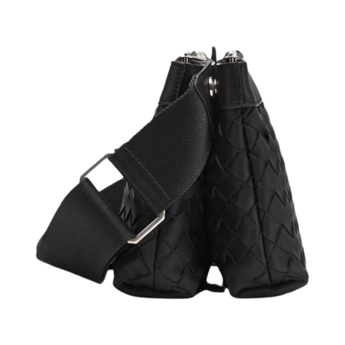 보테가 베네타 레더 클래식 인트레치아토 크로스바디백 블랙(Bottega Veneta Leather Classic Intrecciato Crossbody Black) - 2
