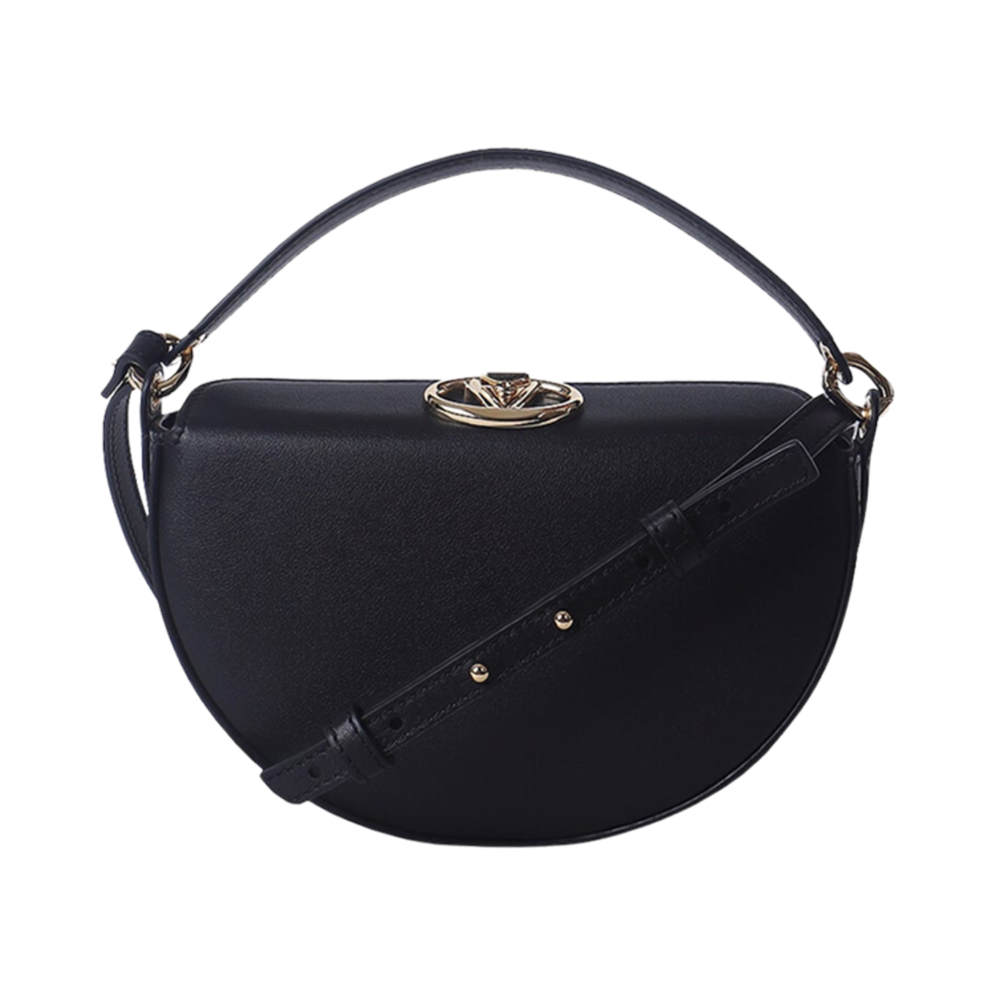 P0AD2MIM0NO Valentino Vlogo Signature Calfskin Crossbody Bag Black