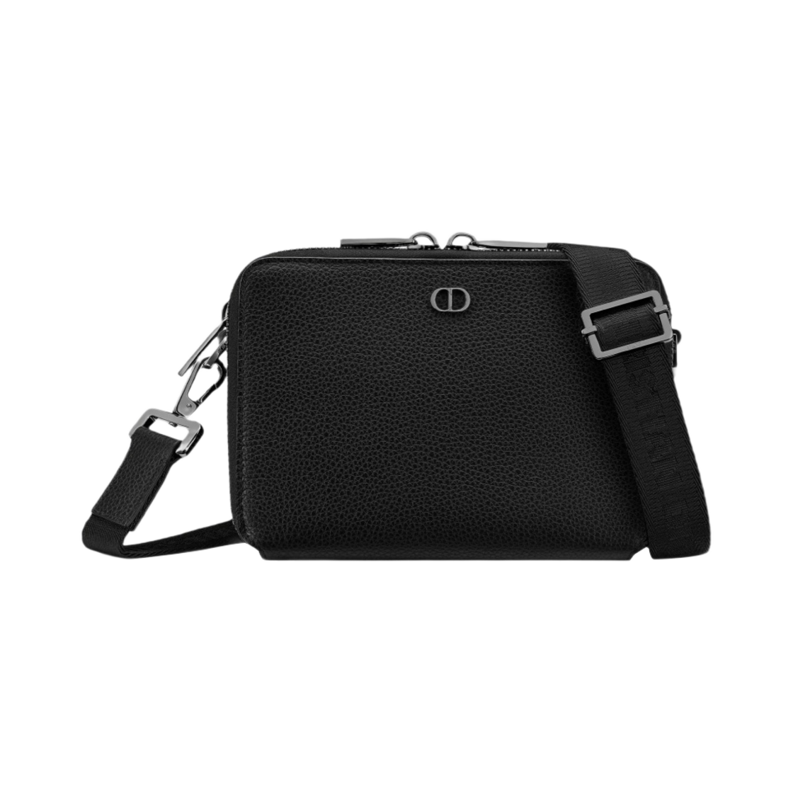 2ESBC119CDI-H00N Dior Pouch Strap Black Grained Calfskin CD Icon Signature