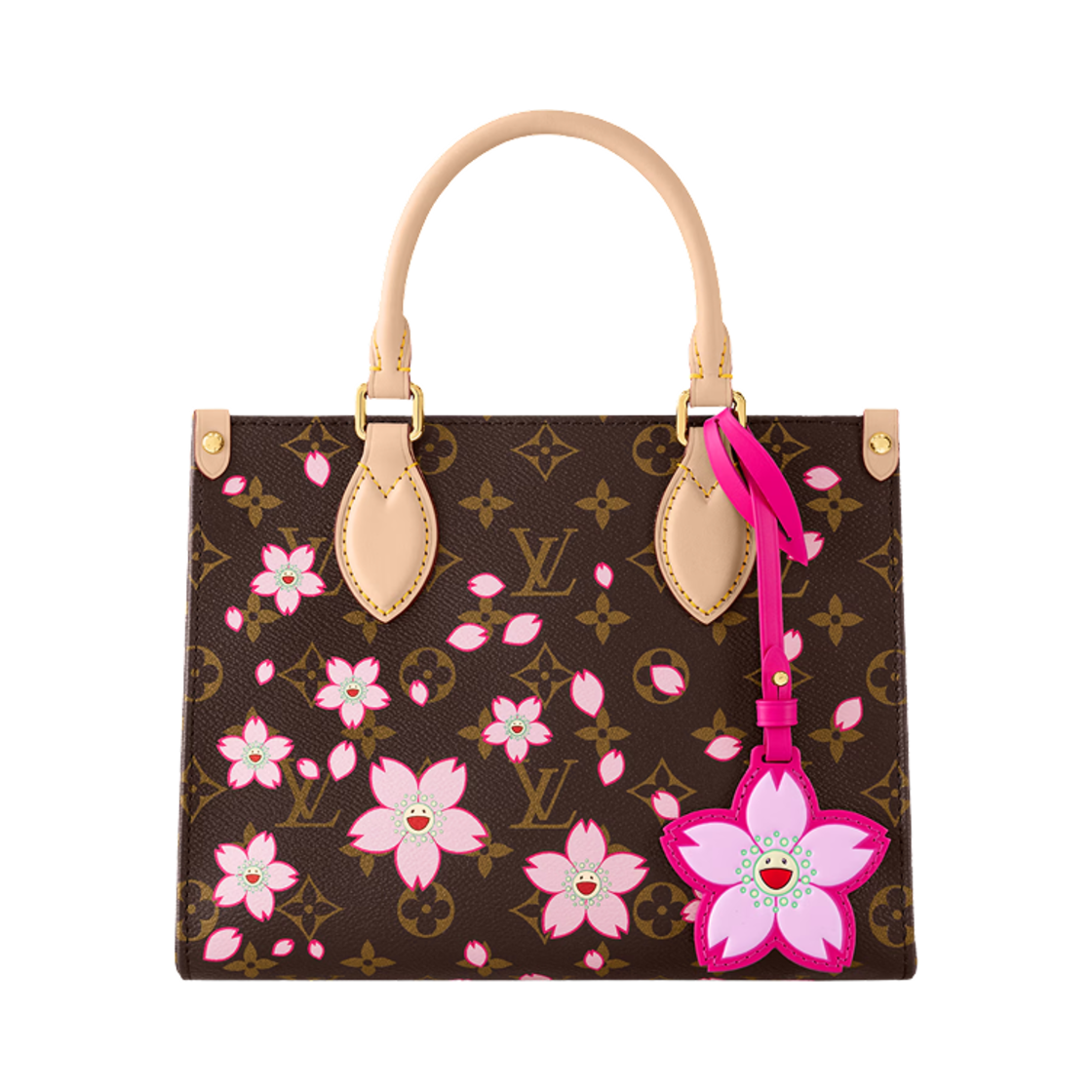 루이비통 x 무라카미 타카시 온더고 PM 사쿠라 브라운(Louis Vuitton x Murakami Takashi Onthego PM Sakura Brown)