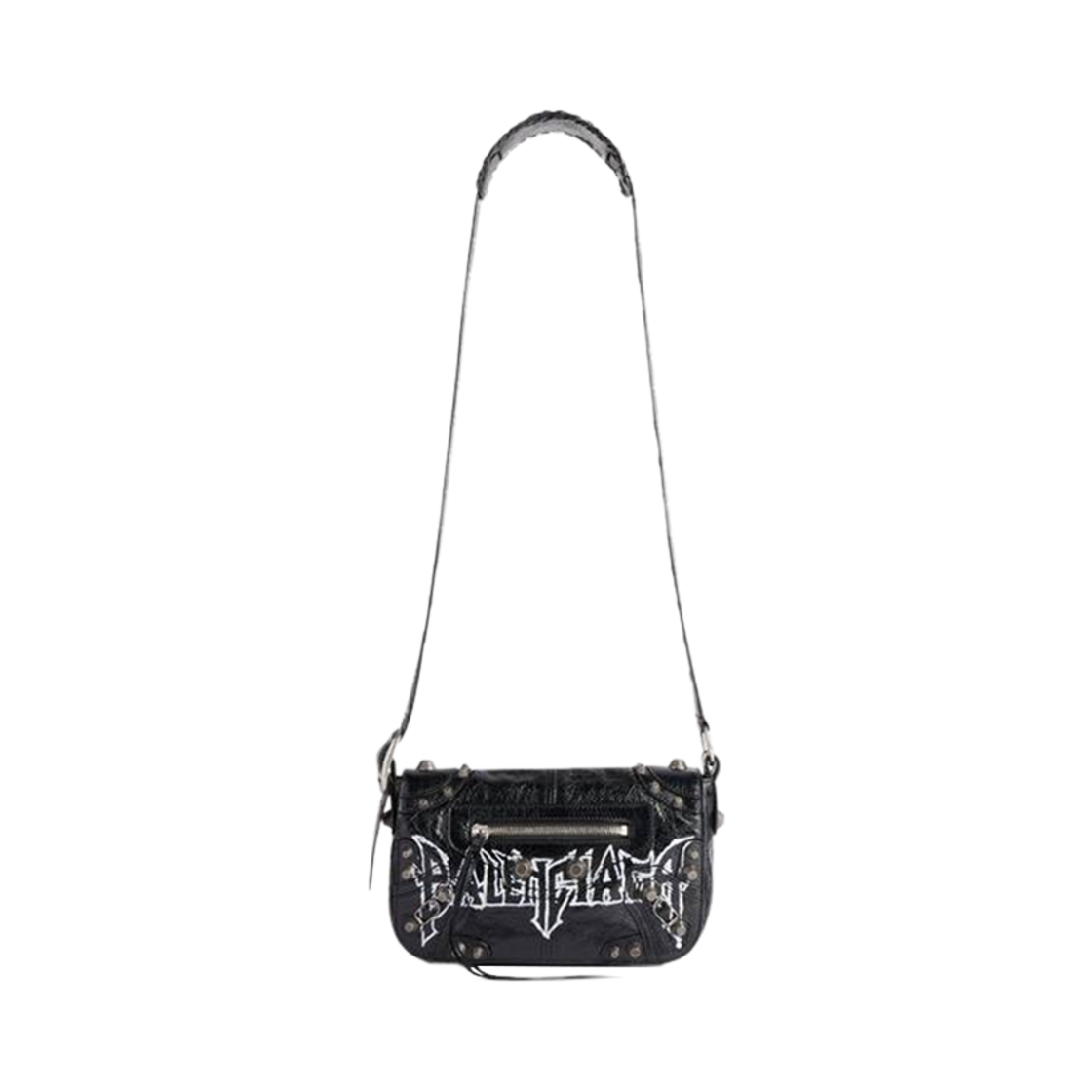 발렌시아가 르 카골 XS 플랩 백 DIY 메탈 블랙