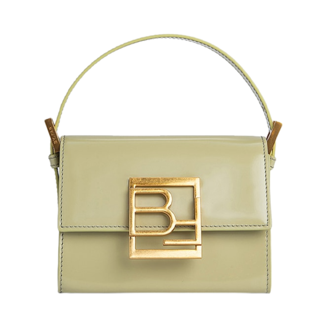 22SSFRNOOLVWSMA By Far Gloss Leather Fran Crossbody Bag Olive